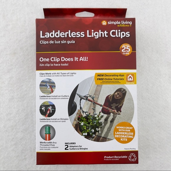 Simple Living Ladderless Christmas Light Clip 25ct - Picture 2 of 10